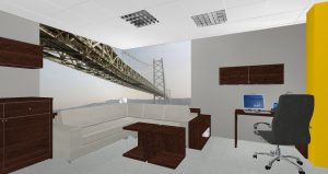 Kancelář Praha Václavské náměstí - 3D návrh