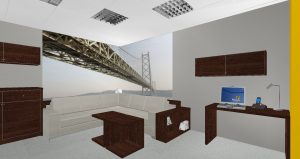 Kancelář Praha Václavské náměstí - 3D návrh